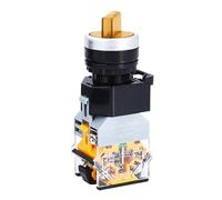 LA38-11XD/2 Rotary Push Button Switch with lamp 22MM 2 Position 3 Position Latching LED knob switches Multicolor Optional(Yellow,2P 2NO-12V) Controls Switches