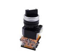 LA38 22mm Interruttore di trasferimento autobloccante 1NO/1NC Interruttore rotativo a pulsante Interruttore a pulsante a chiave(3 position,1NO 1NC)