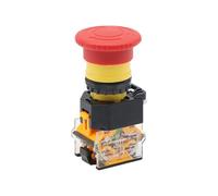 LA38 Red power emergency stop button switch 1NO/1NC self-locking emergency switch mushroom head switch button 22mm