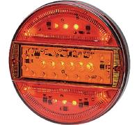 LA40011 Fanale posteriore multifunzione LED, rotondo, 12/24V, Ø140 mm, Kramp