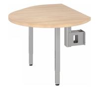 LA92 C | Piastra di montaggio con mensola inclusa e 2 piedini di supporto - Quercia/Argento