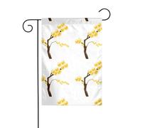 LAABBE Asta per bandiera da giardino stampata a nido d'ape su un ramo, decorazione per cortile esterno, 30,5 x 45,7 cm