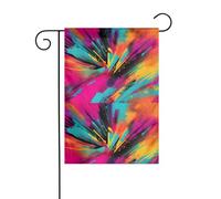 LAABBE Colorful Spray Pattern Stampato Giardino Bandiera Esterna Cortile Decorazione Moda 30,5 x 45,7 cm