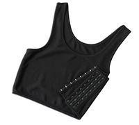 LAANCOO Reggiseni Sportivi Traspiranti Femminili,Biancheria Intima del Torace,Transgender di maschiaccio da Donna,Canotta per Il legante del Torace (S,Nero)