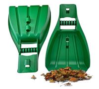 LAANCOO Scoopti a Foglia, Palline a Foglia rastrelli Mano 2pcs da 20x13x3 Pollici con Manico Mano e Grabber di plastica e Metallo sicuri per la Pulizia del Giardino del Cortile