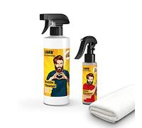 LAAV Kit di Pulitore Tappeti, Divani, Sedili (3 pz) I Detergente per Tappeti e Tappezzeria TEXTILE CLEANER (500 ml) | Smacchiatore Spray STAIN REMOVER (100 ml) I Panno in Microfibra