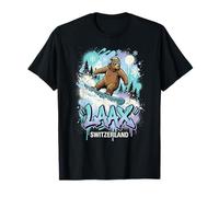 Laax Svizzera, Cool Bear Snowboard Fun Graffiti Style Maglietta