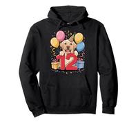 Lab 12 ° compleanno bambini 12 anni dodici Labrador Retriever Felpa con Cappuccio