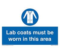 Lab coats deve essere indossato in questa zona cartello - 150 x 100 mm - A6L