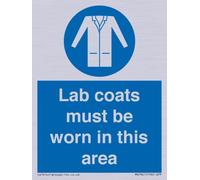 Lab coats deve essere indossato in questa zona cartello - 75x100mm - A7P