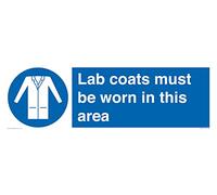 Lab coats deve essere indossato in quest'area cartello - 600x200mm - L62