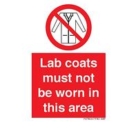 Lab coats non deve essere indossato in questa zona cartello - 50x75mm - A8P