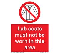 Lab coats non deve essere indossato in questa zona cartello - 75x100mm - A7P