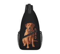 Lab Dad Fox Red Labrador Retriever Dog Chest Bag Men Sling Crossbody Zaino Borsa a tracolla Borsa da viaggio Escursionismo Borsa a tracolla