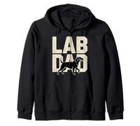 Lab Dog Dad Black Labrador Retriever Father Uomo Felpa con Cappuccio