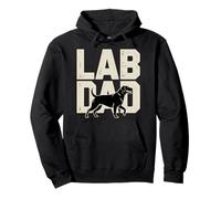 Lab Dog Dad Black Labrador Retriever Father Uomo Felpa con Cappuccio