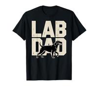 Lab Dog Dad Black Labrador Retriever Father Uomo Maglietta