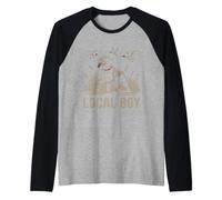 Lab Hunting Dog Marsh Scene Sunset Vintage Maglia con Maniche Raglan