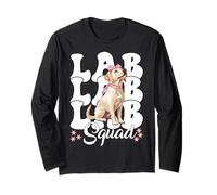 Lab Squad Labrador Dog Girl Coquette Bow Rosa Maglia a Manica