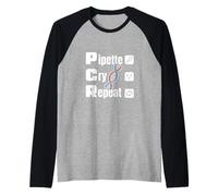 Lab Tech Dna Tecnico Biologia Molecolare Pipetta Scienza Maglia con Maniche Raglan