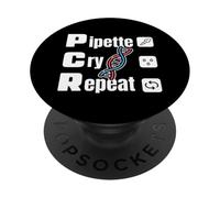Lab Tech DNA Tecnico Biologia Molecolare Pipetta Scienza PopSockets PopGrip Adesivo