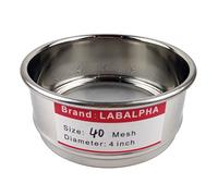 LABALPHA 40 setacci da laboratorio a rete, setaccio di prova n. 40, diametro 10,2 cm, tela metallica in acciaio inossidabile 304 (0,45 mm)