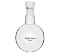 Labasics 250ml RBF Pallone Vetro Laboratorio a Collo Singolo, Single Neck Round Bottom Flask con Giunto Esterno Conico Standard 24/40-250ml