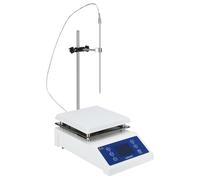 Labasics Agitatore Magnetico con Display Digitale, Capacità Massima 5L 200-2000 RPM con 19x19cm Ceramica Piastra Riscaldante e Sonda Sensore di Temperatura, Max 350°C, Potenza Nominale 600W, 220V/50HZ