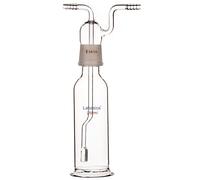 Labasics Bottiglia di Lavaggio del Gas, Vetro Borosilicato 34/34 Tappo Gas Gorgogliatore di Gas Bottiglia di Lavaggio con Disco Fritto e 8 mm di Ingresso OD/Tubi di Uscita, 250 ml