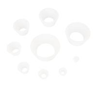 Labasics Coni Adattatori per Filtri, Collare Affusolato Resistente Tappo in Silicone Coni per Fiaschette a Imbuto Buchner Set di Adattatori, Resistenza all'Usura Superficie Liscia, Confezione da 9