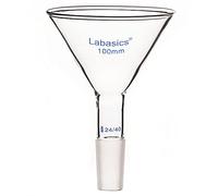Labasics Imbuto da Laboratorio, Triangolo Imbuto, Imbuto per Polvere a Stelo Corto in Vetro con Diametro Esterno Superiore di 100mm e Interno Giunto 24/40