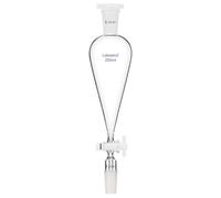 Labasics Imbuto Separatore Conico a Forma di Pera 250 ml con Rubinetto in PTFE, Vetro Borosilicato a Parete Spessa e Giunti 24/40