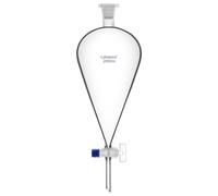 Labasics Imbuto Separatore Conico in Vetro Borosilicato 2000 ml con Rubinetto in Vetro, Ideale per la Separazione dei Liquidi in Laboratorio