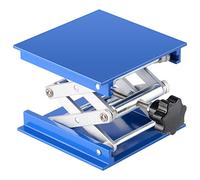 Labasics Lab Jack, 100 x 100 mm Alluminio anodizzato Martinetto di supporto per laboratorio Piattaforma di supporto a forbice con peso di supporto di 5 KG, Gamma di sollevamento da 45 a 140 mm