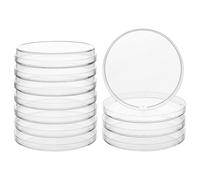 Labasics Piastre Petri in Plastica con Coperchi, Usa e Getta, Confezione da 10, 85 mm di Diametro, 13 mm di Altezza, per Analisi di Laboratorio e Osservazione dei Campioni, 1 Scomparto