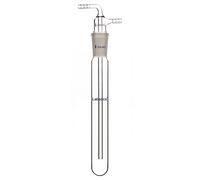 Labasics Trappola Fredda Sottovuoto in Vetro, Glass Vacuum Cold Trap con Tubo Seghettato da 10 mm, Lunghezza 200 mm al di Sotto del Giunto 24/40, Equipo de Laboratorio