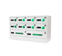 Labasuan Armadietto di ricarica per telefoni e tablet con 10 scomparti, serratura a combinazione e cavo di ricarica 3 in 1, contenitore per la ricarica di cellulari, ideale per scuole e uffici