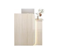Labasuan Bancone reception con luce LED, moderno bancone per negozi a forma di L, moderna reception a forma di L, tavolo da banco per negozi, per salone, ristorante(Left,80x45x100cm)