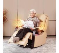 Labasuan Divano reclinabile elettrico ad alta resistenza, poltrona reclinabile in similpelle traspirante con massaggio e riscaldamento, sensazione di corpo curvato, supporto elettrico