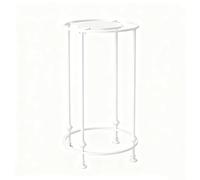 Labasuan Espositore per abiti rotondo autoportante, appendiabiti da pavimento in metallo con ripiano superiore e base stabile, per centri commerciali e camere da letto(White)