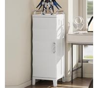 Labasuan Mobiletto stretto bianco, mobiletto alto e sottile per il bagno con ante e ripiani, organizer stretto in plastica per bagno, soggiorno e camera da letto(8 * 10 * 52.5in)