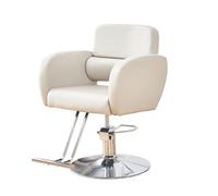 Labasuan Poltrona da Barbiere e Salone di Bellezza: Girevole a 360°, Ergonomica, con Sollevamento Idraulico e Portata di 100 kg, per Saloni di Acconciatura e Barber Shop(White)