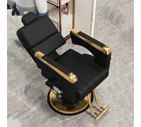 Labasuan Poltrona reclinabile da barbiere per parrucchieri, con pompa idraulica per uso intensivo, girevole a 360°, multifunzione, ideale per saloni di bellezza e barbieri(Black)