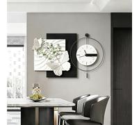 Labasuan Quadro da parete 3D a forma di farfalla con orologio, silenzioso, senza ticchettio, in arenaria, senza cornice, ideale per soggiorno, ingresso e camera da letto(100cm/39.3in)