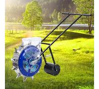 Labasuan Seminatrice da Giardino Resistente con Struttura in Acciaio, seminatrice a Rullo a Spinta Manuale con 8 Dischi per la Semina, attrezzo agricolo Multifunzione(6 nozzles)