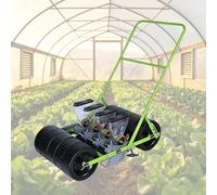 Labasuan Seminatrice Manuale multifilare per orto, con spaziatura tra Le File, tra Le Piante e profondità di Semina Regolabili(4-Wheel)