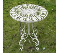 Labasuan Set da bistrot pieghevole in metallo, piccolo tavolo da pranzo da giardino con 2 sedie pieghevoli, moderno tavolo rotondo da conversazione per esterni, adatto a tutte le stagioni(Table)