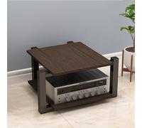 Labasuan Supporto multimediale audio a 2/3/4 ripiani, mobiletto moderno per componenti video, ripiano universale per supporti multimediali, per ricevitori, giradischi, console di gioco(Brown,2 tier)