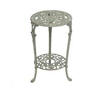 Labasuan Supporto per piante in ghisa resistente, portavasi a 2 ripiani per patio, tavolino portatile per tutte le stagioni, portavasi in metallo per interni ed esterni(Green)