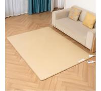 Labasuan Tappetini riscaldanti elettrici da posizionare sotto la scrivania, riscaldatore a pavimento radiante, tappeto riscaldato con temperatura/timer regolabile, per casa, ufficio e yoga(150x150cm)